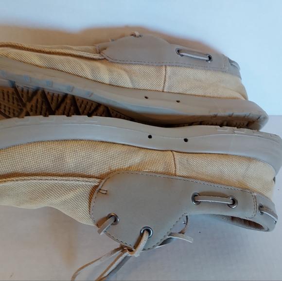SoftScience Canvas Boating Shoes Khaki Tan Sz 12 - Picture 4 of 5